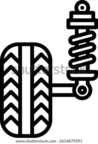 Suspension Icon Line Vector Illustration