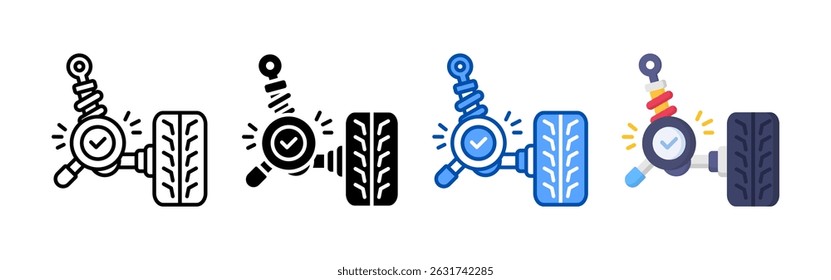 Suspension icon set bundle. Multi style icon collection perfect for websites, apps, and presentations. Simple vector icon collection
