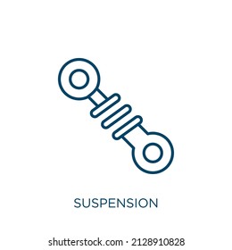 suspension icon. Thin linear suspension outline icon isolated on white background. Line vector suspension sign, symbol for web and mobile
