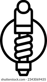 Icono de línea de suspensión - Icono único, vector