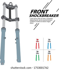 suspension motor front shockbreaker vector ilustration