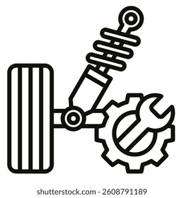 Suspension Service icon line vector illustration