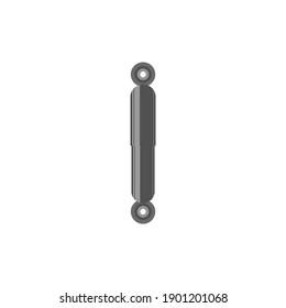suspension shock absorber on white background,vector