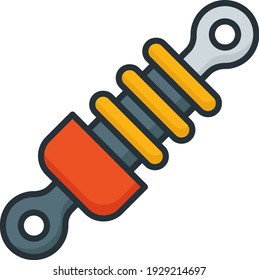 Suspension springs Concept, Car Shock Absorber Vector Color Icon Design, Motor Vehicle Service and automobile repair shop Symbol, Lorry spare parts Sign, auto mechanic stock illustration