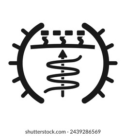 sistema de suspensión icono ilustración vectorial
