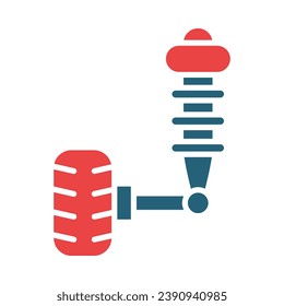 Suspension Vector Glyph Two Color Icon For Personal And Commercial Use.
