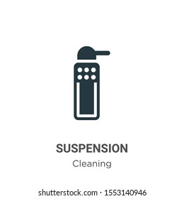 Suspension vector icon on white background. Flat vector suspension icon symbol sign from modern cleaning collection for mobile concept and web apps design.