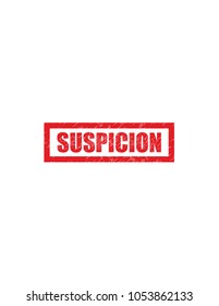 Suspicion stamp red
