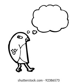 suspicious bird cartoon