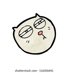 caricatura de gato sospechoso