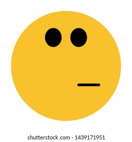 suspicious emoticon flat style vector