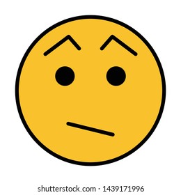 Suspicious Emoticon Flat Style Vector Stock Vector (Royalty Free ...