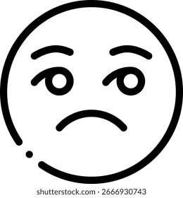 icono sospechoso. Diseño De Estilo Lineal Delgado Aislado Sobre Fondo Blanco
