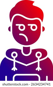 Diseño de icono de Vector de línea sospechosa