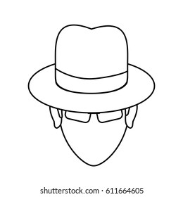 suspicious looking man icon image 