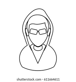 suspicious looking man icon image 