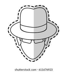 suspicious looking man icon image 