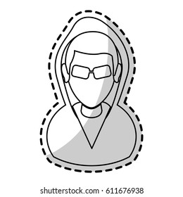 suspicious looking man icon image 