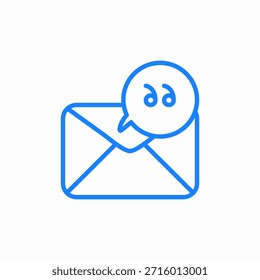 vetor de assinatura de ícone de e-mail suspeito