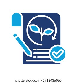 Sustainability Assessment Icon Mixed Vector Illustration