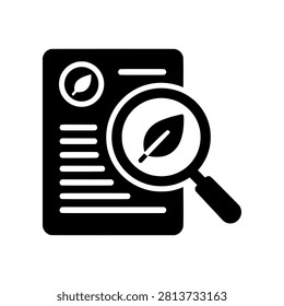 Sustainability Audit icon representing ESG verification, compliance reviews, and environmental assessments.