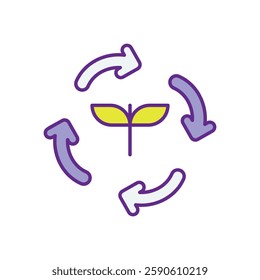 Sustainability in the Circular Economy vector stock icon
