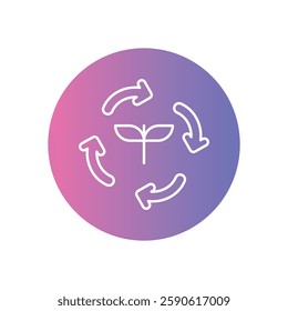 Sustainability in the Circular Economy vector stock icon