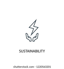 sustainability concept line icon. Simple element illustration. sustainability concept outline symbol design. Can be used for web and mobile UI/UX