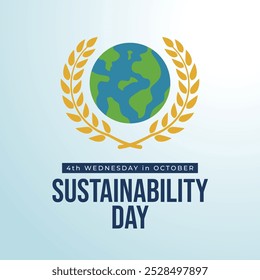 Sustainability Day vector design template good for celebration usage. Sustainability Day design. flat design. eps 10.