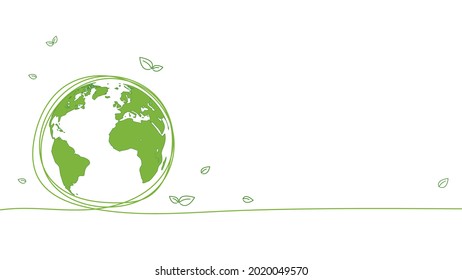 Sustainability development background banner with hand drawn, Save the world, Environmental and Ecology concept, Vector illustration - Shutterstock ID 2020049570