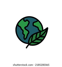 sustainability doodle icon, vector illustration
