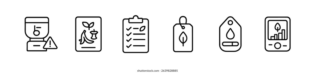 Sustainability, eco-friendly outline icon set. green living, environment icons collection