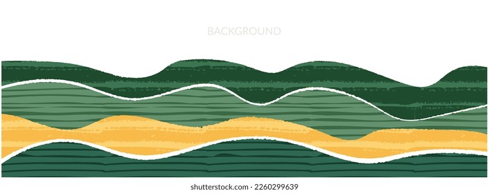 Sustainability and environmental green textured background for eco banner. World environment day template. Agriculture horizontal landscape, ecological header layout, rural panorama. Sustain nature