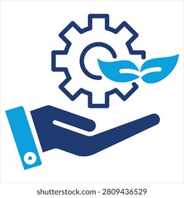 Sustainability Flat Blue Icon Collection