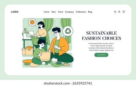 Sustainability at home through family activities. Engaging in sewing and upcycling practices promotes eco-friendly habits and fosters creativity in daily life. Together, they create a positive impact