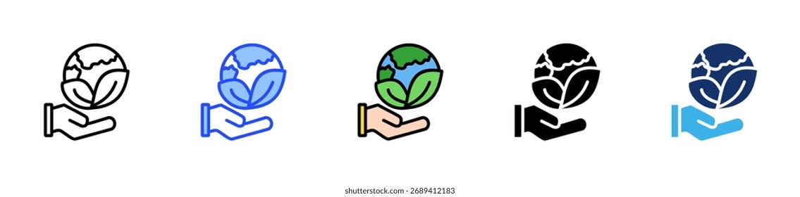 Sustainability Icon Collection With Multiple Styles