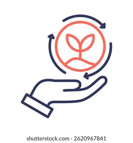 Elemento de icono de sostenibilidad para el diseño