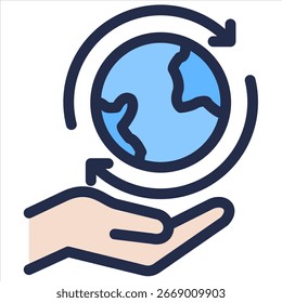Elemento de icono de sostenibilidad para el diseño