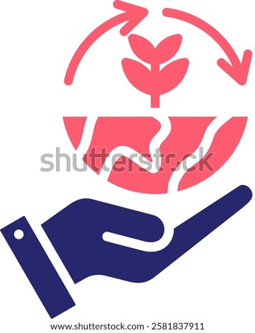 Sustainability Icon Fill Vector Illustration