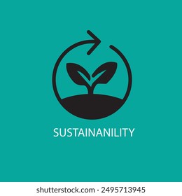 Sustainability icon line style element from life vector image