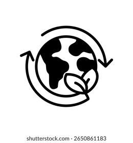 Ícone de sustentabilidade - Ilustração de vetor misto