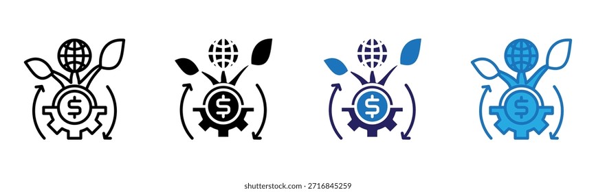 Icono de sostenibilidad Multi Style Ilustración vectorial