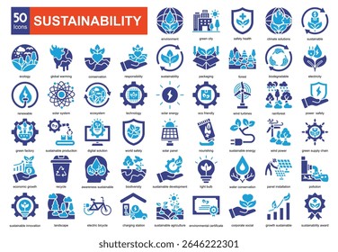  Sustainability icon  pack collection set   environment

