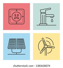 Sustainability And Icon Set Concept