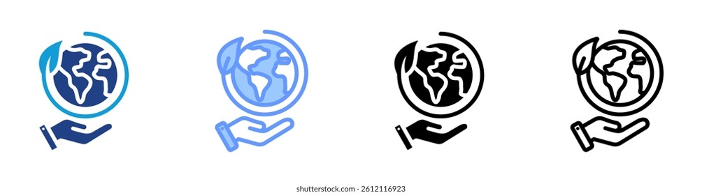 Sustainability icon set multiple style collection