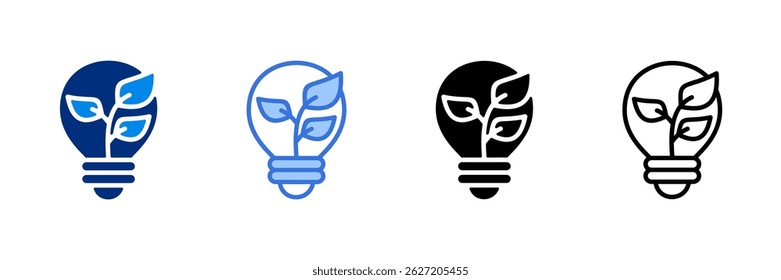 Sustainability Icon Set Multiple Style Vector Illustration