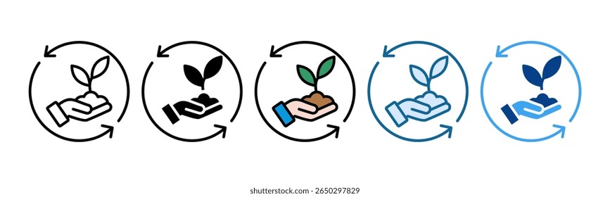 Conjunto de ícones de sustentabilidade Coleção de estilos múltiplos