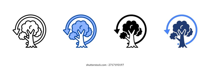 Sustainability icon set multiple style collection