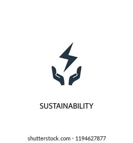 sustainability icon. Simple element illustration. sustainability concept symbol design. Can be used for web and mobile.