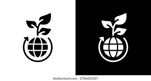 Sustainability Icon Vector Illustration. Flat Style Design Created For Creative Flexibility In Light And Dark Versions.
